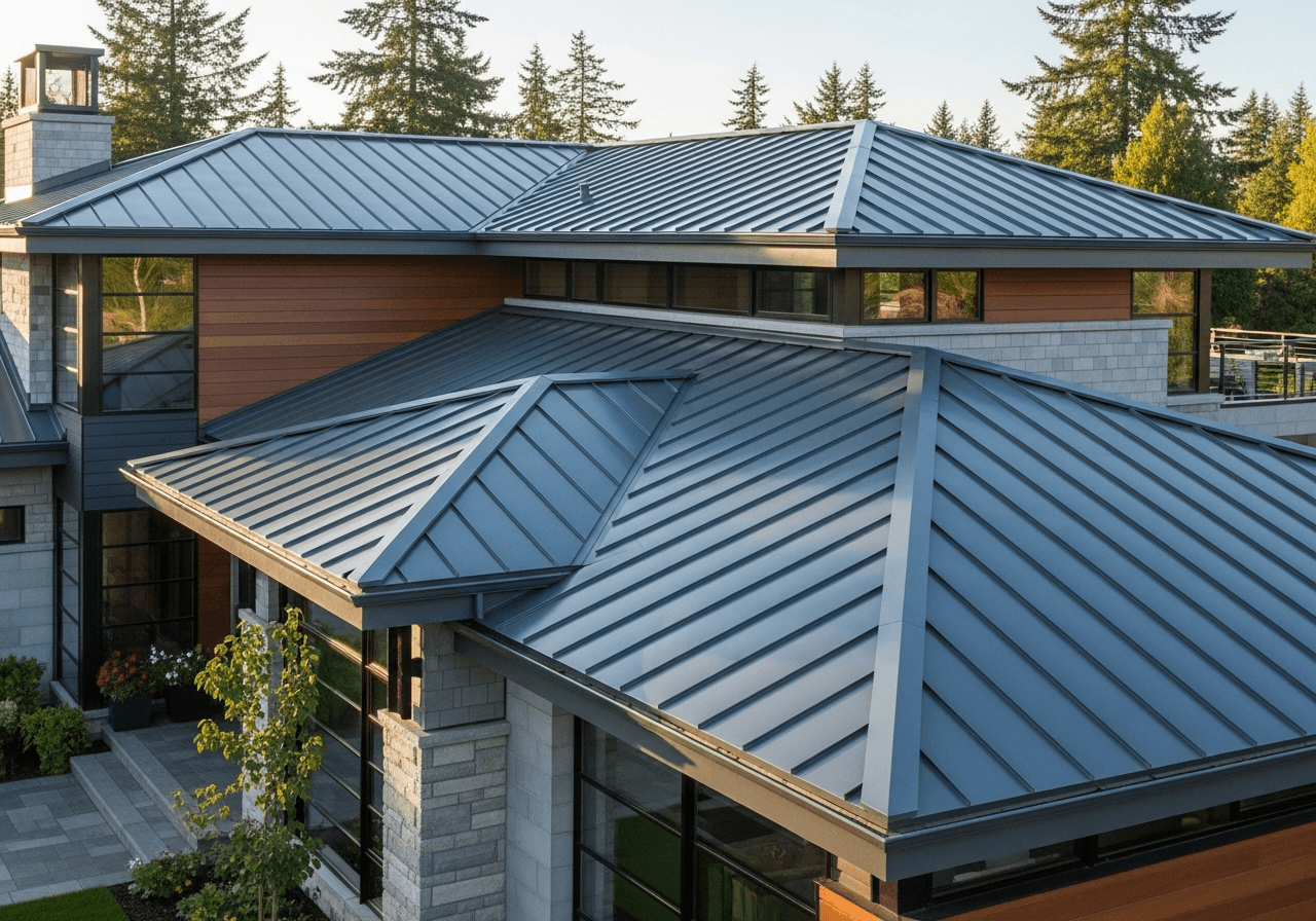 Metal roofing installation showcasing durability and craftsmanship